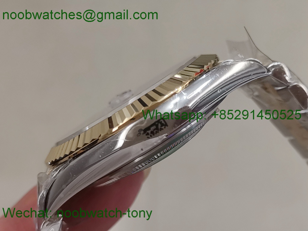 Replica Rolex Datejust 41mm Two Tone SS Yellow Gold Wimbledon Dial BP V2 2836
