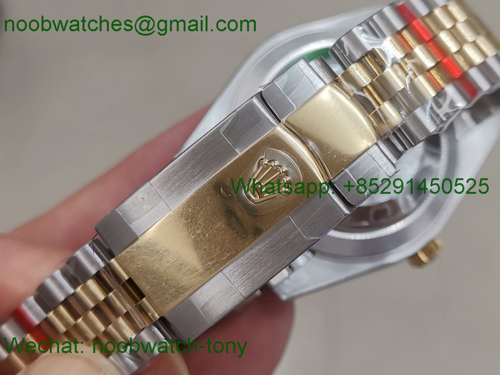 Replica Rolex Datejust 41mm Two Tone SS Yellow Gold Wimbledon Dial BP V2 2813