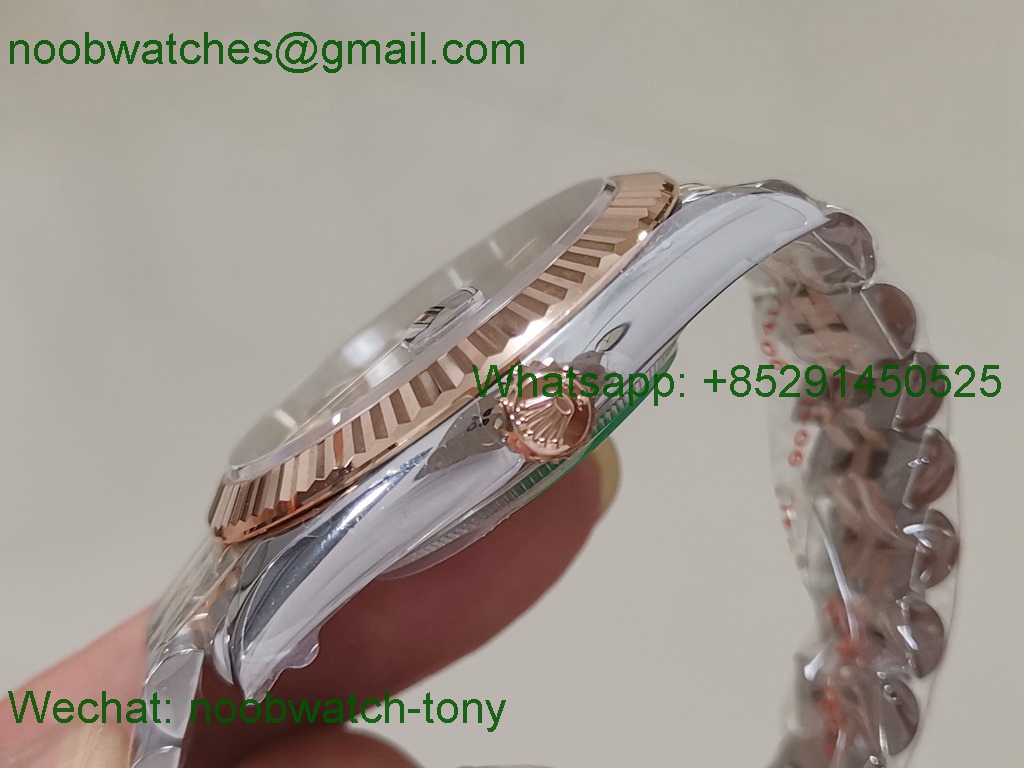 Replica Rolex Datejust 126333 41mm Two Tone Rose Gold Brown Dial VSF 1:1 Best VS3235