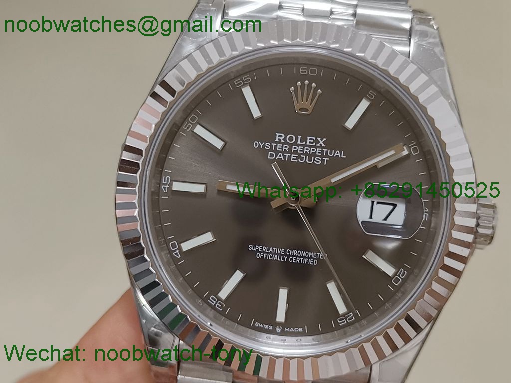 Replica Rolex Datejust 126334 41mm Gray Dial VSF 1:1 Best VS3235 Julibee 