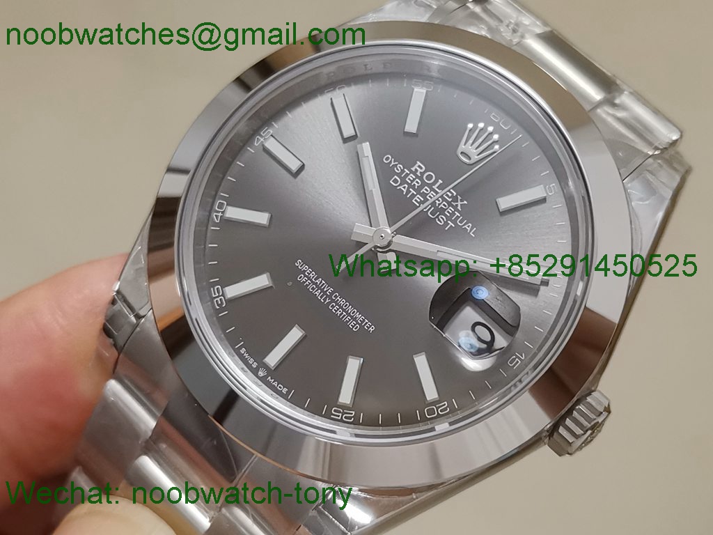 Replica Rolex Datejust 126334 41mm Gray Dial VSF 1:1 Best VS3235 Oyster 