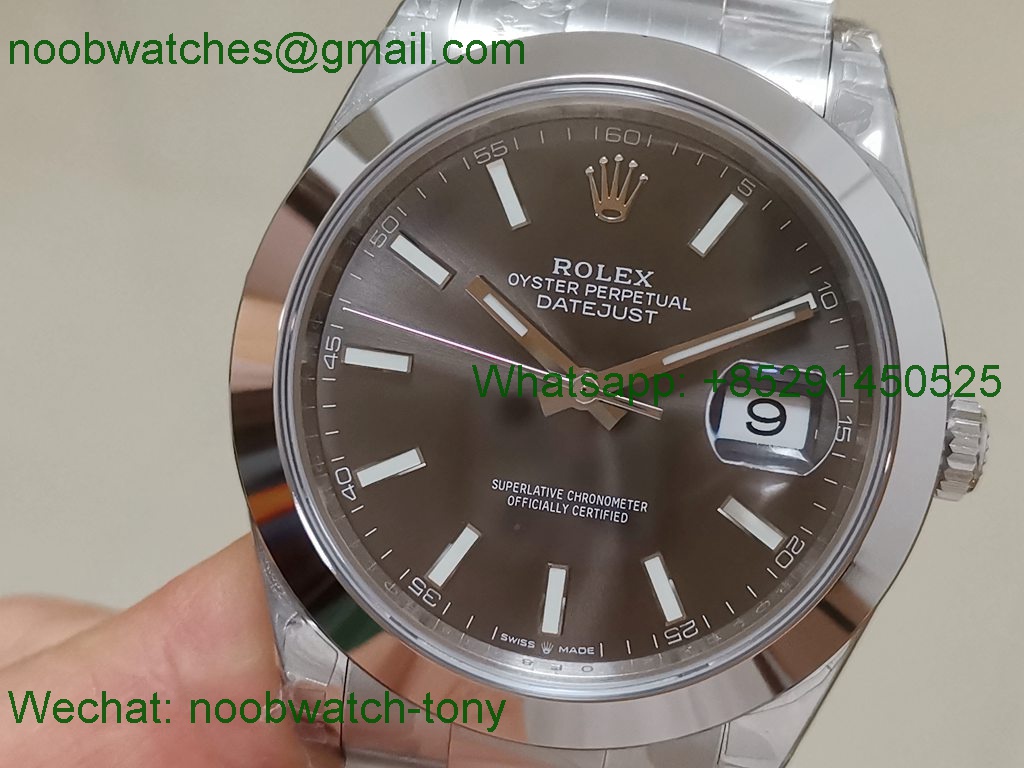 Replica Rolex Datejust 126334 41mm Gray Dial VSF 1:1 Best VS3235 Oyster 