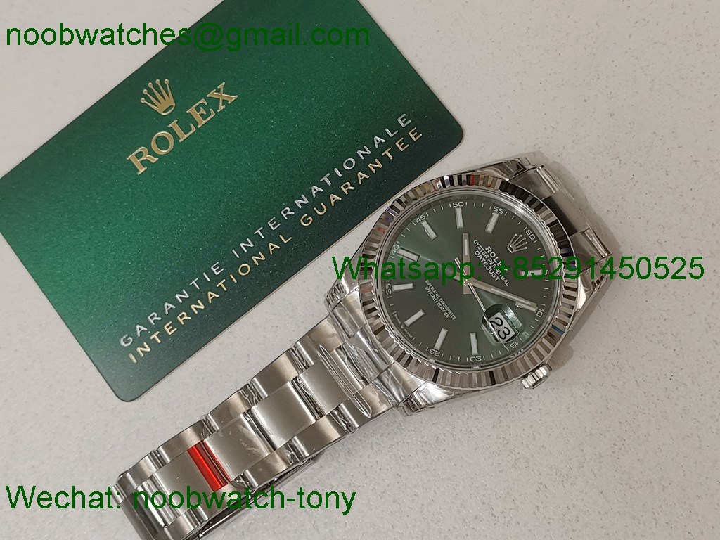 Replica Rolex Datejust 126334 41mm Mint Green Dial VSF 1:1 Best VS3235 Oyster