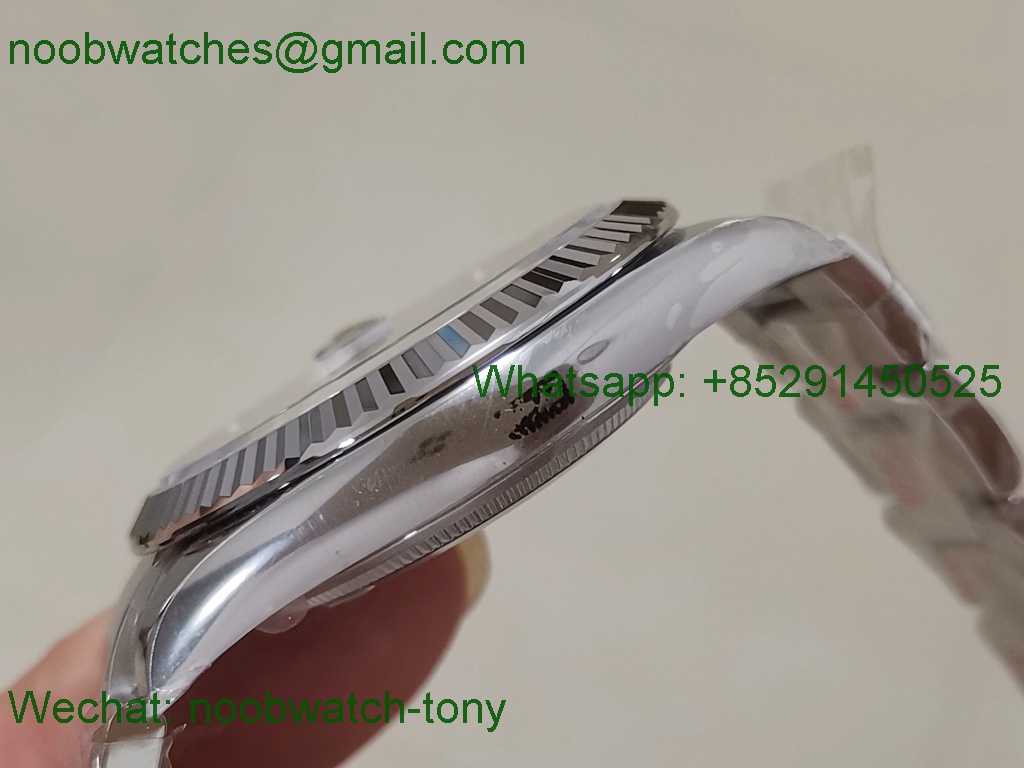 Replica Rolex Datejust 126334 41mm 904L Gray Dial Wimbledon Clean 1:1 Best VR3235 Oyster