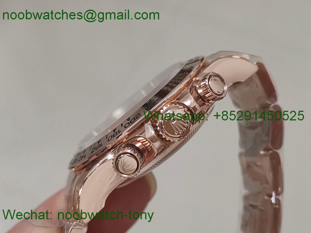 Replica Rolex Daytona 116505 Rose GOLD Brown Dial 904L BTF 1:1 Best SA4130