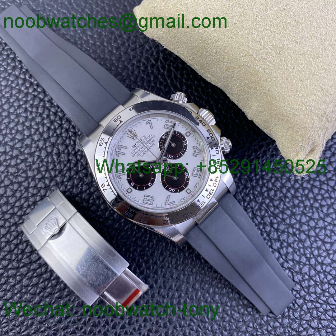 Replica Rolex Daytona 116519 40MM White Dial Clean 1:1 Best SA4130 OysterFlex
