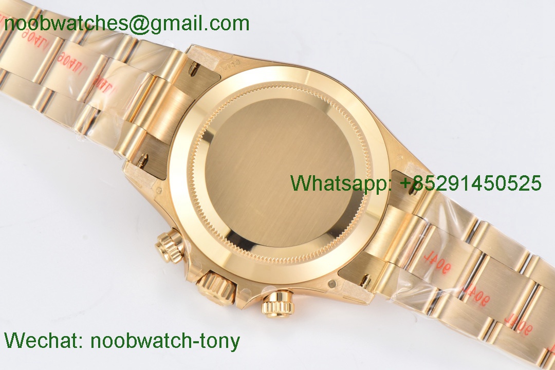 Replica Rolex Daytona 116508 Full Yellow GOLD Black Dial Clean 1:1 Best SA4130