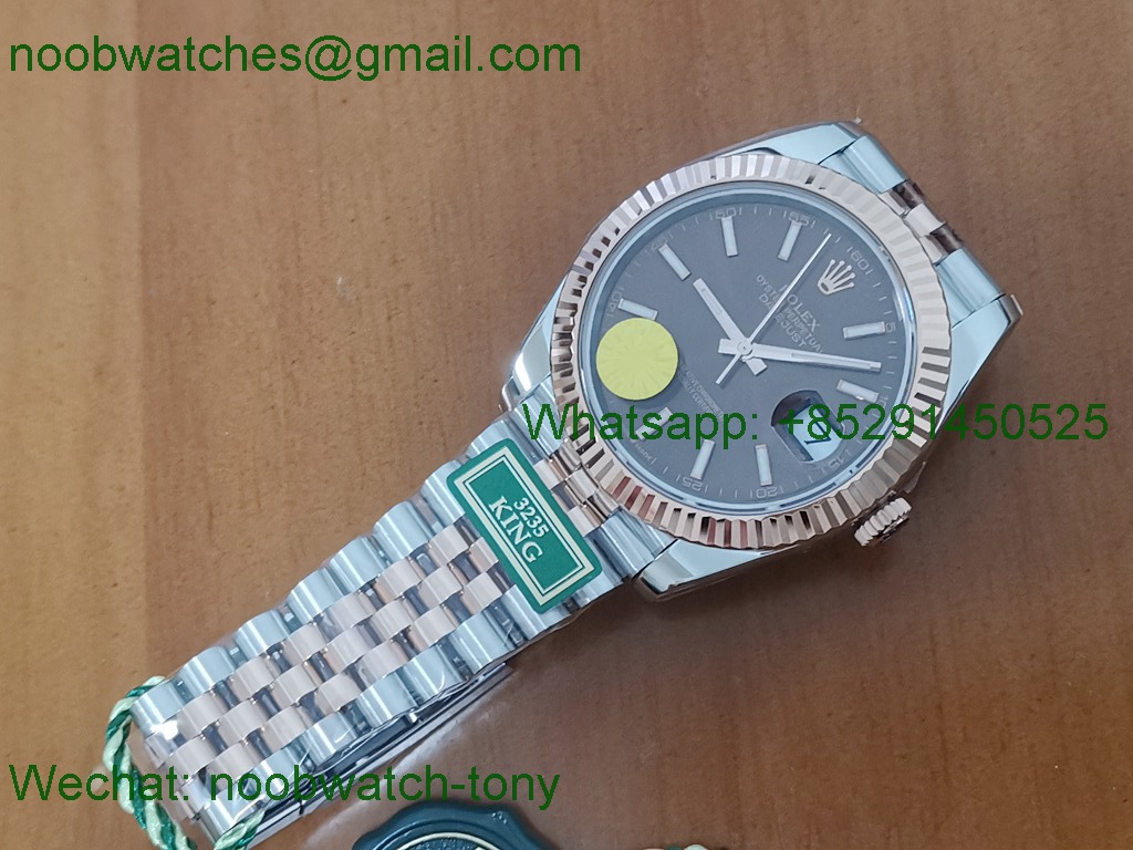 Replica Rolex Datejust 126303 Two Tone 904L SS Rose Gold Brown Dial King Factory 1:1 Best VR3235