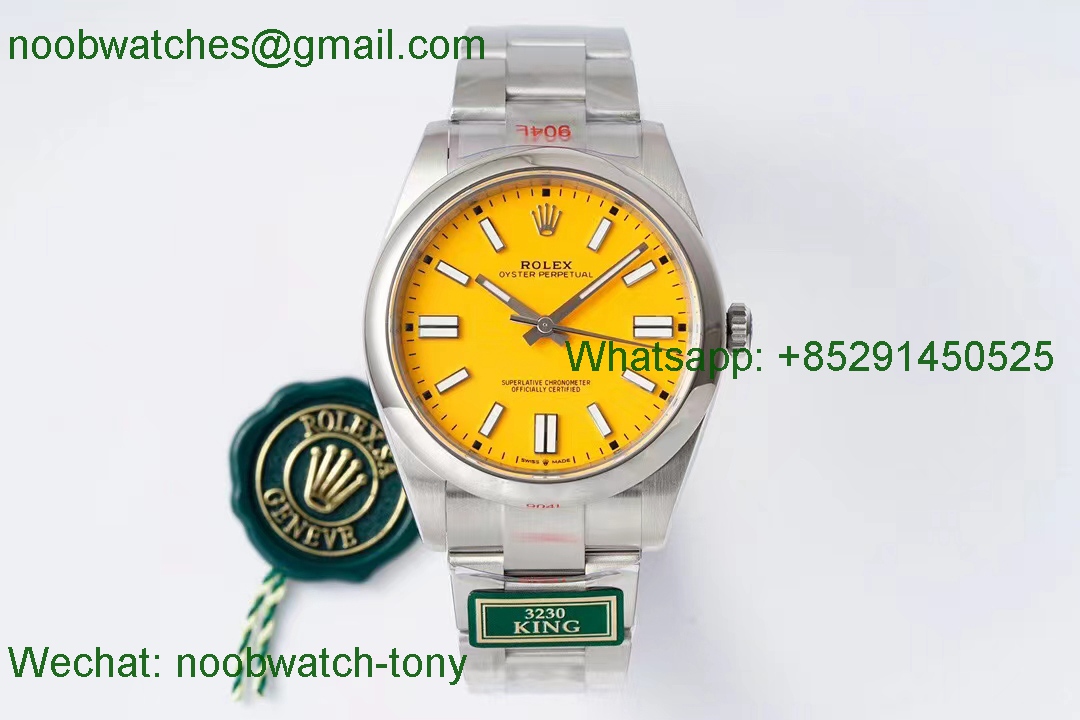 Replica Rolex Oyster Perpetual 124300 41mm Yellow King Factory 1:1 Best VR3230
