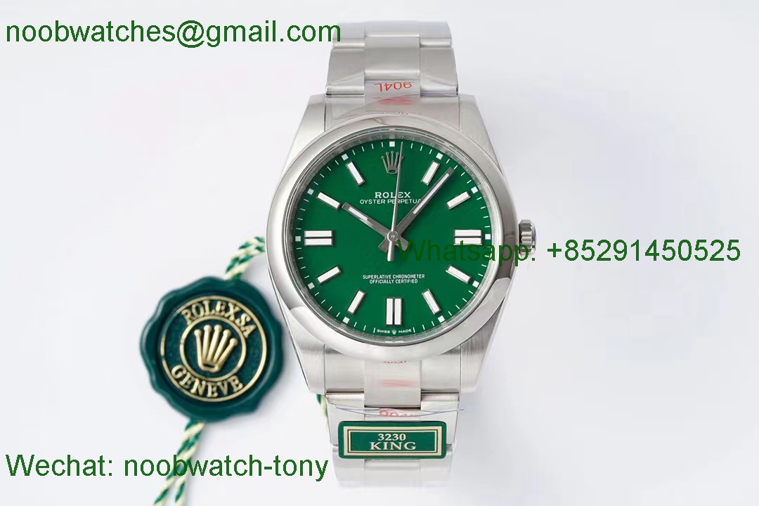 Replica Rolex Oyster Perpetual 124300 41mm Green King Factory 1:1 Best VR3230