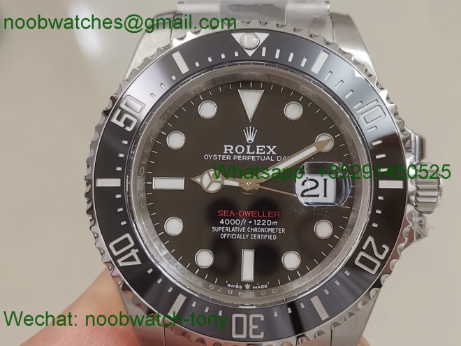 Replica Rolex Seadweller 126600 43mm 904L Black Dial VSF 1:1 Best VS3235