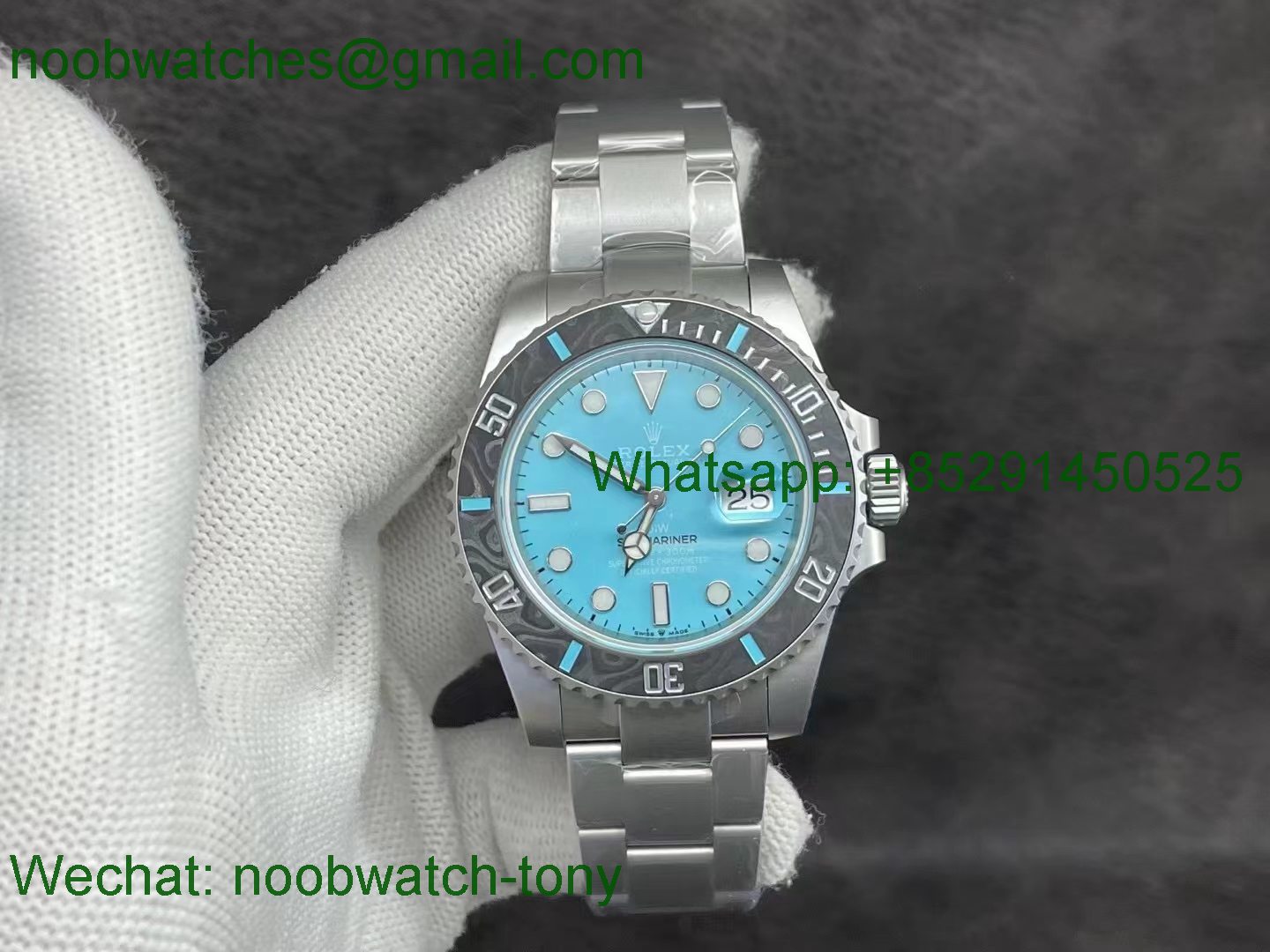 Replica Rolex Submariner DIW 40mm 904L Tiffany Blue Dial VSF 1:1 Best VS3135