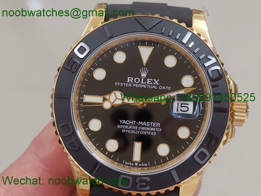 Rolex Yachtmaster 42mm Yellow Gold 226658 VSF 1:1 Best on OysterFlex Rubber Strap