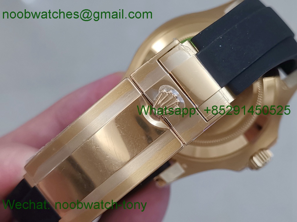 Rolex Yachtmaster 42mm Yellow Gold 226658 VSF 1:1 Best on OysterFlex Rubber Strap