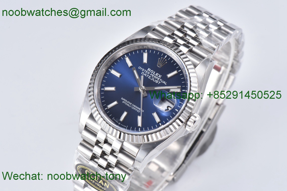 Replica Rolex Datejust 126234 36mm Blue Dial Clean 1:1 Best VR3235 Julibee