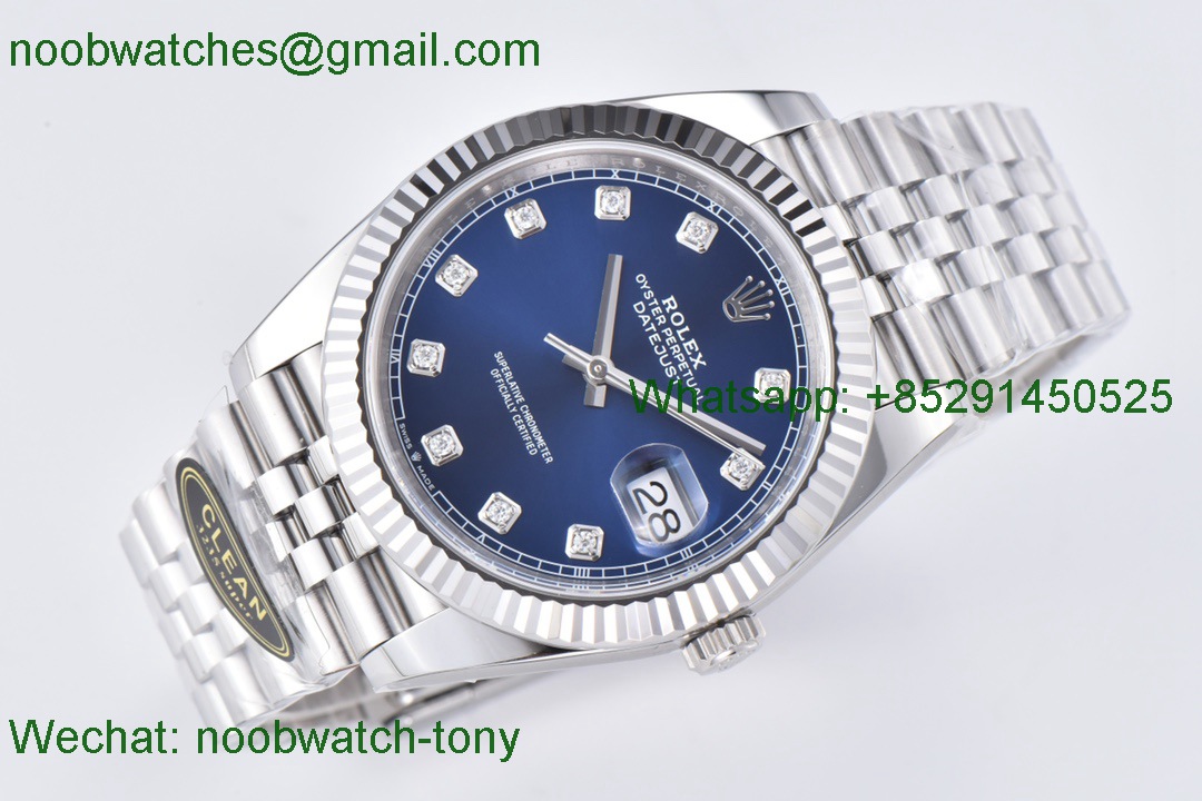 Replica Rolex Datejust 126334 41mm Blue Diamond Dial Clean 1:1 Best VR3235