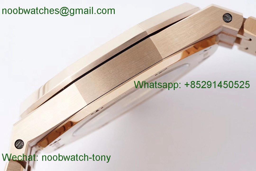 Replica Audemars Piguet AP Royal Oak 41mm 15400 Rose Gold White Dial IPF 1:1 Best Super Clone