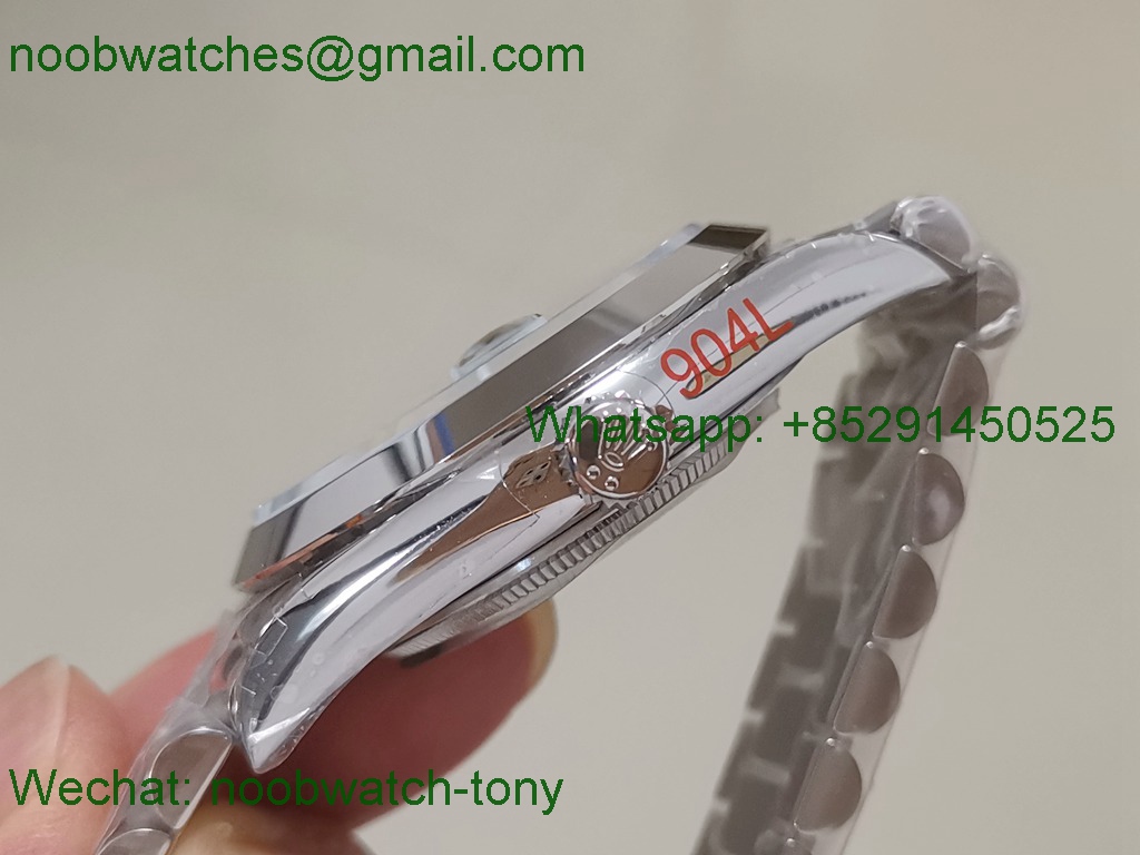 Replica Rolex DayDate 40mm SS Ice Blue Arabic Dial BP Factory 2836