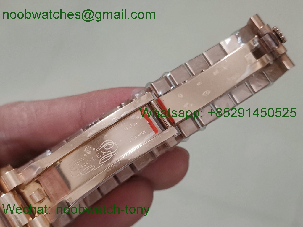 Replica Rolex DayDate DayDate 228235 Rose Gold Green Roman BP Factory 2813