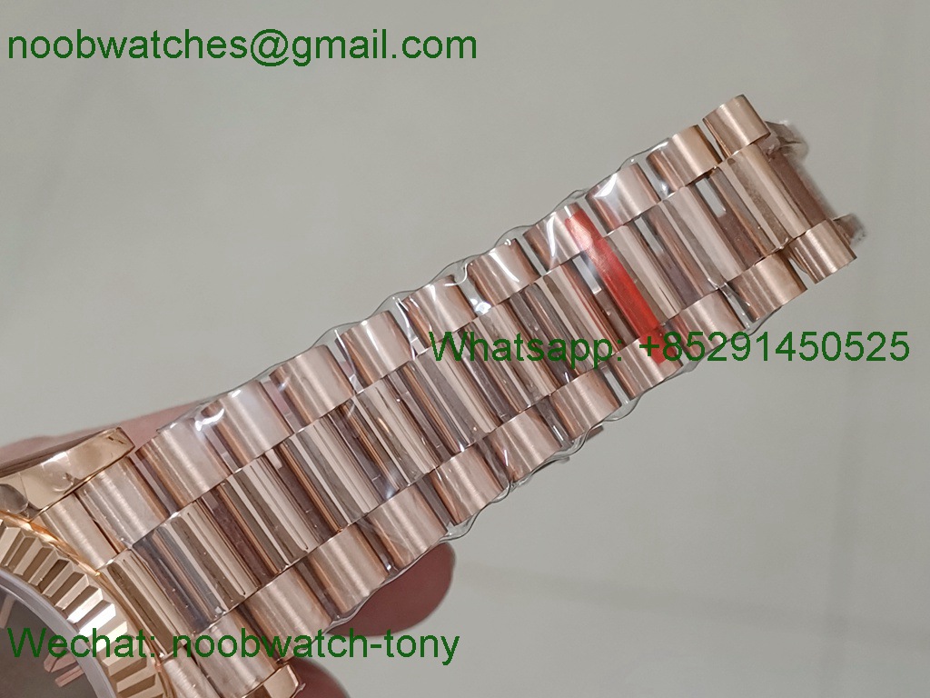 Replica Rolex DayDate DayDate 228235 Rose Gold Green Roman BP Factory 2836