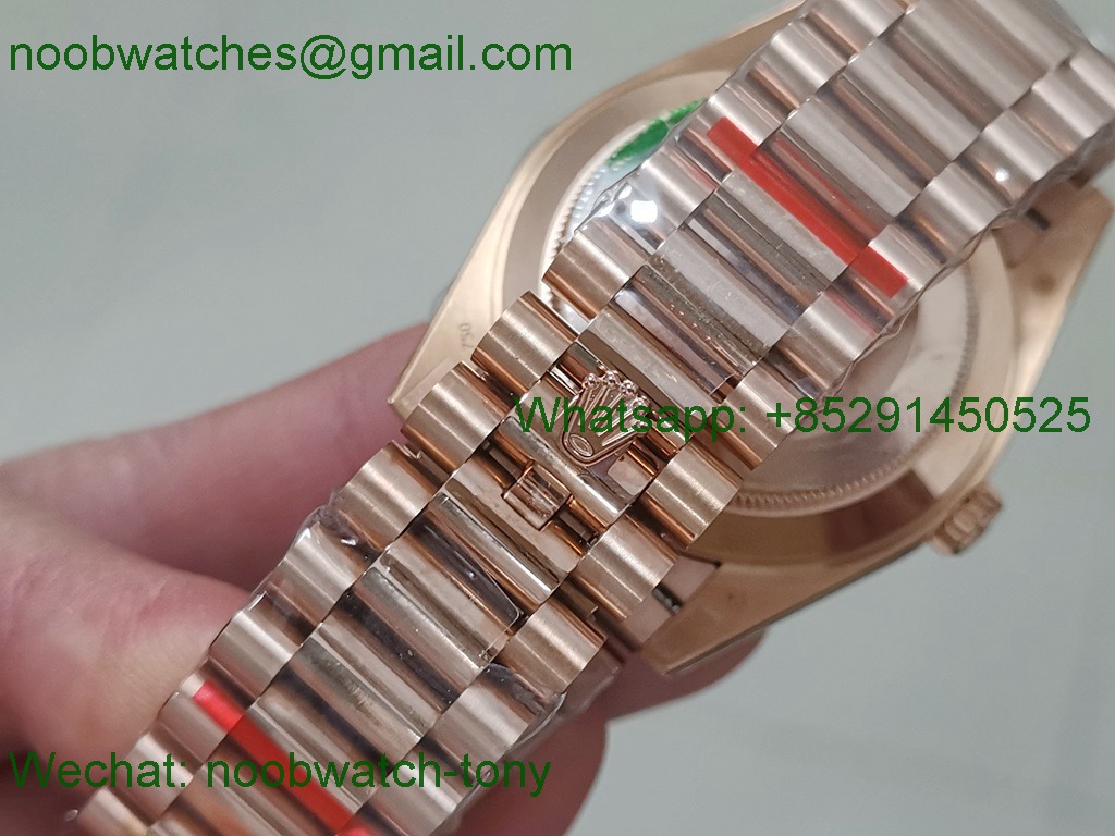 Replica Rolex DayDate DayDate 228235 Rose Gold Green Roman BP Factory 2836