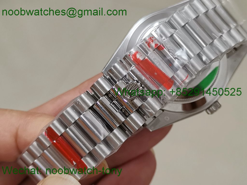 Replica Rolex DayDate 40mm SS Ice Blue Arabic Dial BPF 2836