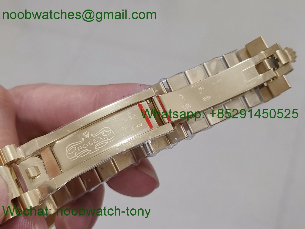 Replica Rolex DayDate 40mm Yellow Gold Black Diamond Dial BP Factory 2813