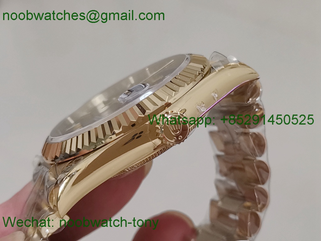 Replica Rolex DayDate 40mm Yellow Gold Black Dial GMF 2836 904L