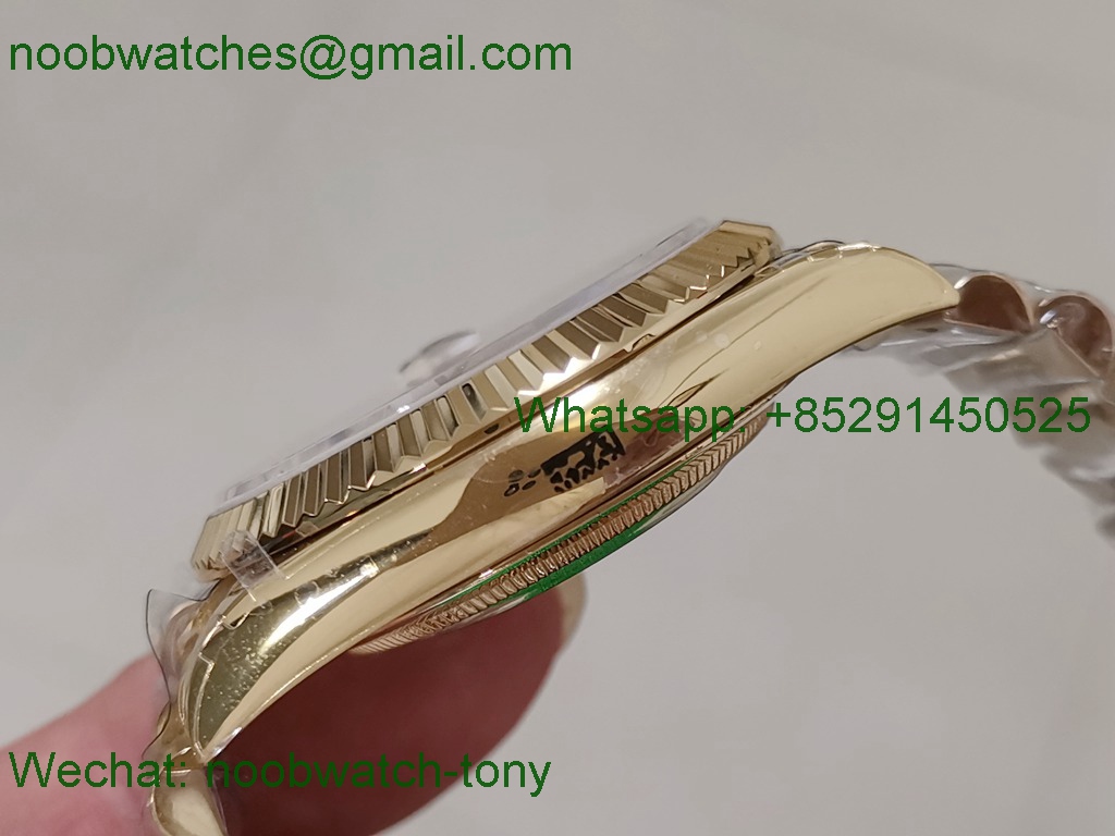 Replica Rolex DayDate 40mm Yellow Gold Golden Roman Dial GMF 904L A3255 Mod