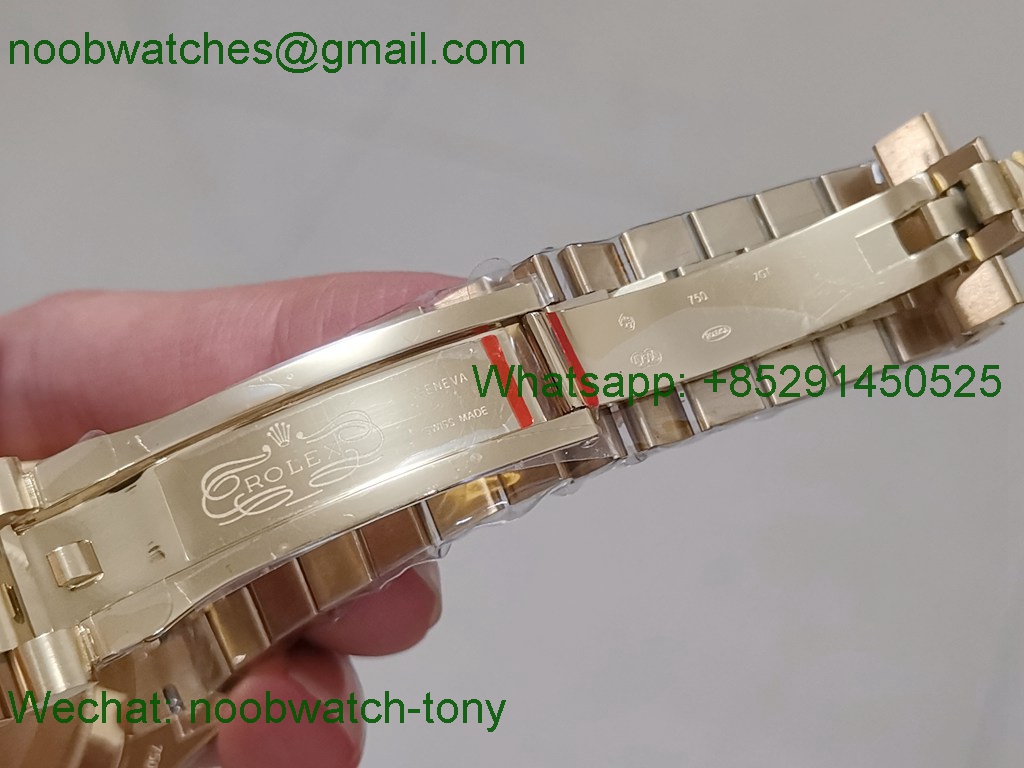 Replica Rolex DayDate 40mm Yellow Gold Golden Dial GMF 904L A3255 Mod 