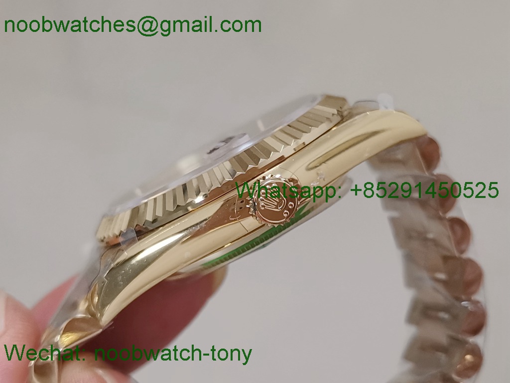 Replica Rolex DayDate 40mm Yellow Gold Golden Dial GMF 904L A3255 Mod 