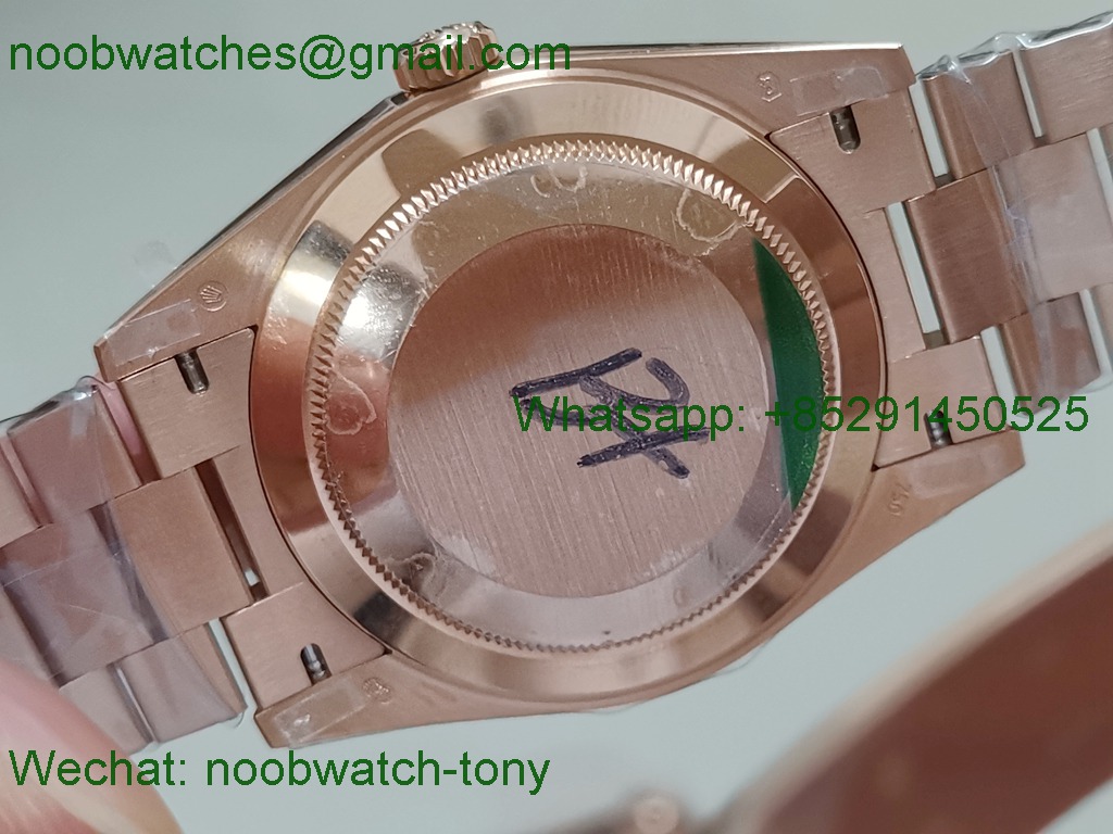 Replica Rolex DayDate 40mm Rose Gold Brown Dial BP Factory 2836