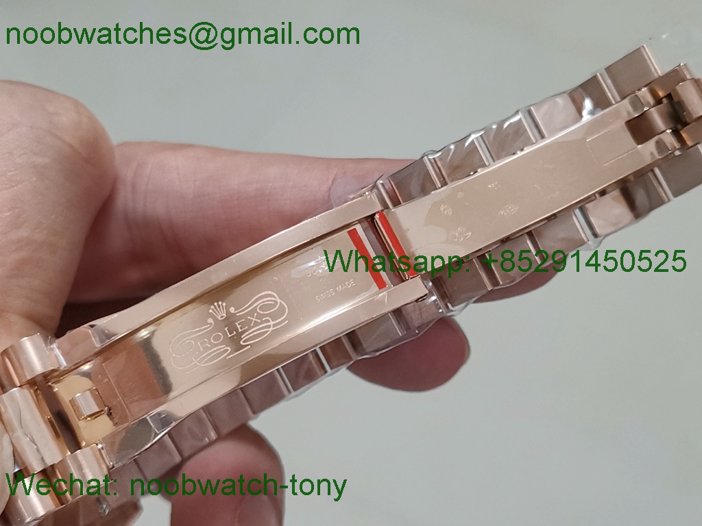 Replica Rolex DayDate 40mm Rose Gold Brown Dial GMF 904L A3255 Mod 