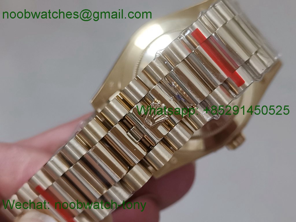 Replica Rolex DayDate 40mm Yellow Gold MOP Dial GMF 904L A3255 Mod 