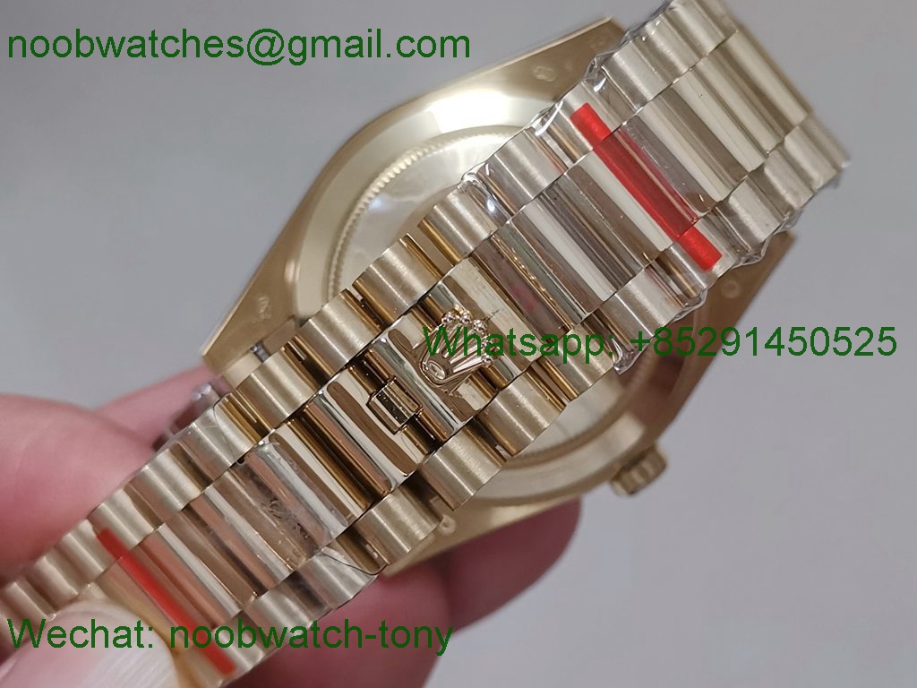 Replica Rolex DayDate 40mm Yellow Gold Diamond Bezel BP Factory 2836