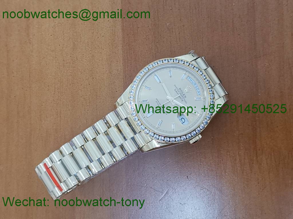 Replica Rolex DayDate 40mm Yellow Gold Diamond Bezel BP Factory 2836