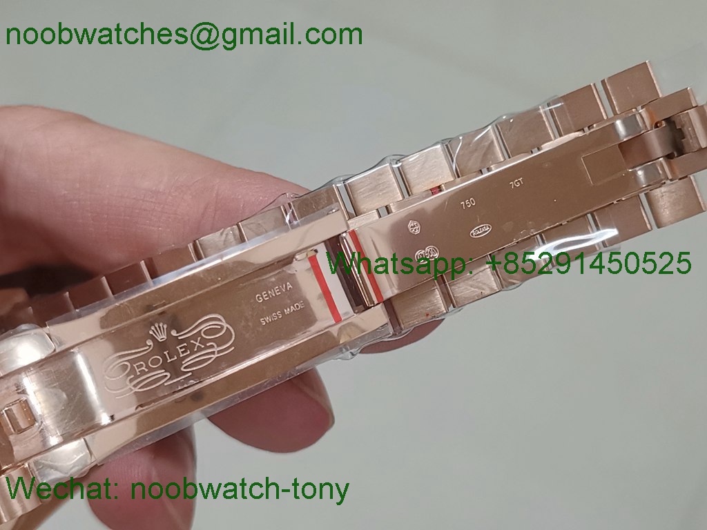 Replica Rolex DayDate 40mm Rose Gold Silver Dial GMF 904L A3255 Mod