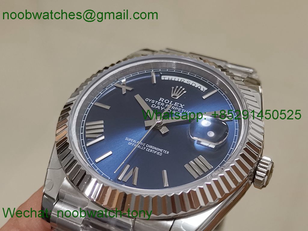 Replica Rolex DayDate 40mm Blue Roman Dial BP Factory 2813