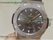 Replica HUBLOT Classic Fusion 42mm APSF 1:1 Best Gray Dial on Gummy Strap A1110