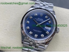 Replica Rolex Datejust 126234 36mm SS Blue Diamond Dial VSF 1:1 Best VS3235
