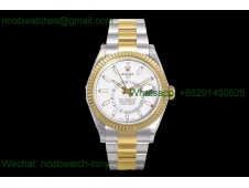 Replica Rolex Skydweller Two Tone Yellow Gold Noob V2 Best White Dial A23J