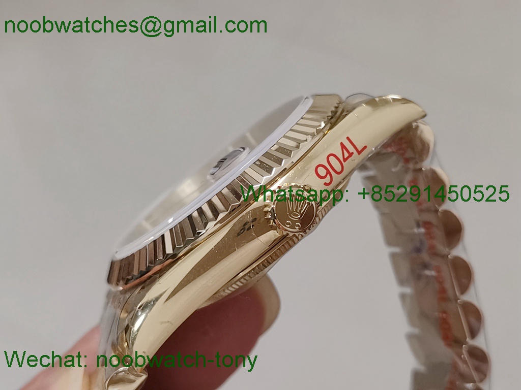 Replica ROLEX DayDate 228238 40mm Yellow Gold Golden Dial GMF 2836 Tungsten Heavy