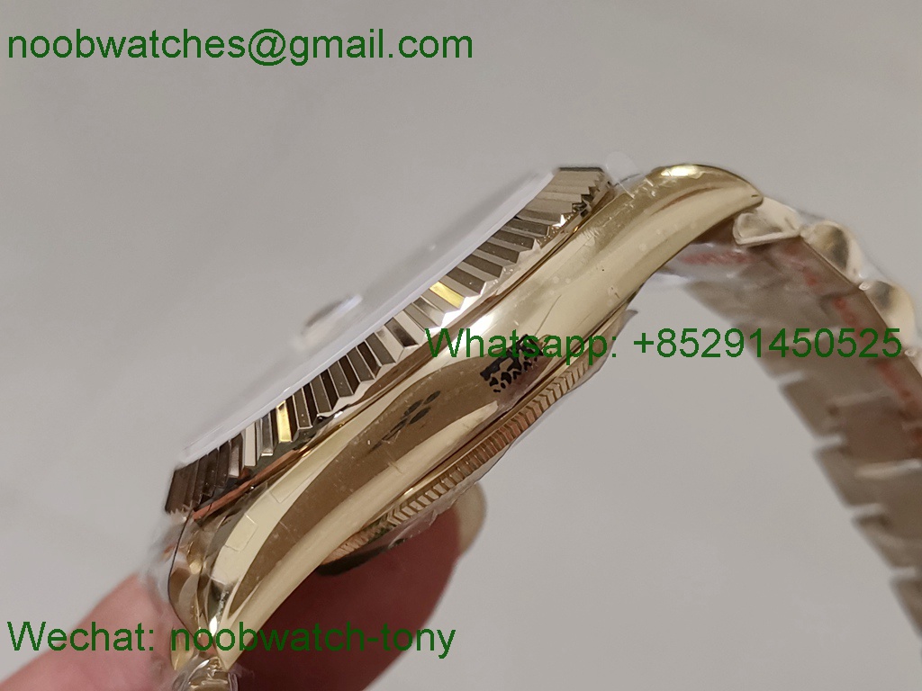 Replica ROLEX DayDate 228238 40mm Yellow Gold Golden Dial GMF 2836 Tungsten Heavy