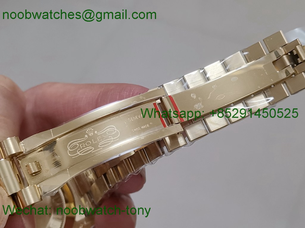 Replica ROLEX DayDate 228238 40mm Yellow Gold Black Diamond Dial GMF 2836 Tungsten Heavy