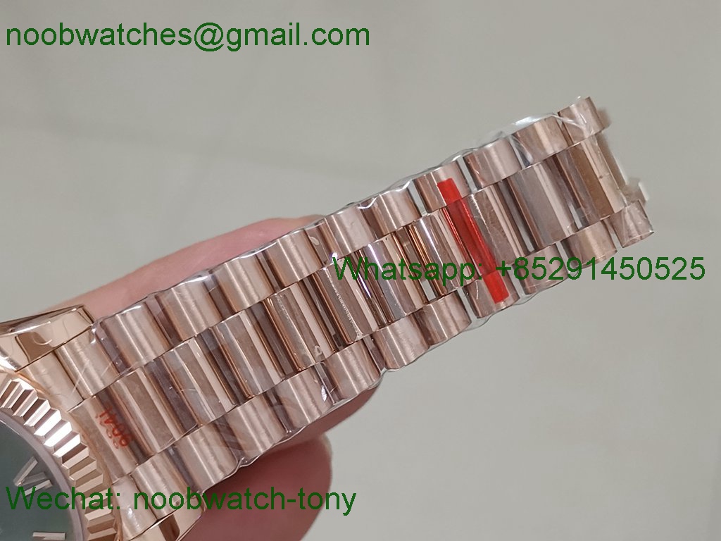 Replica ROLEX DayDate 228235 40mm Rose Gold Green Dial GMF 2836 Tungsten Heavy Version