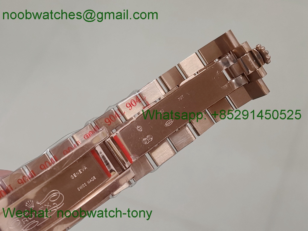 Replica ROLEX DayDate 228235 40mm Rose Gold Brown Dial GMF 2836 Tungsten Heavy Version