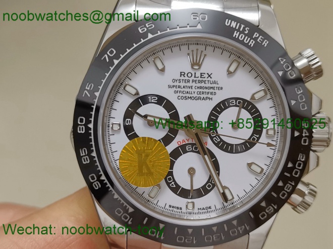 Replica Rolex Daytona 116500 White Dial KING Factory 7750