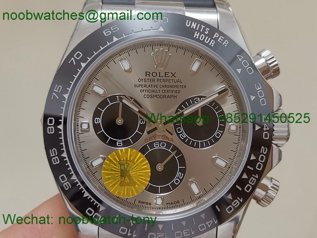 Replica Rolex Daytona 116519 Gray Dial KING Factory 7750 on OysterFlex