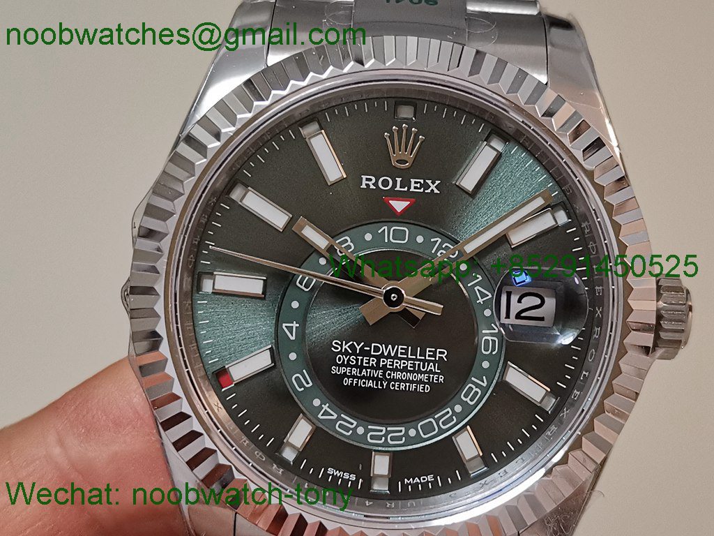 Replica Rolex SkyDweller 326934 42mm Green Dial ZF A2824