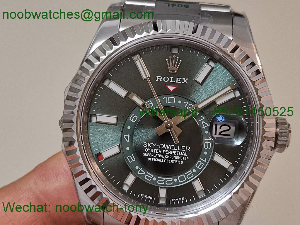Replica Rolex SkyDweller 326934 42mm Green Dial ZF A2824